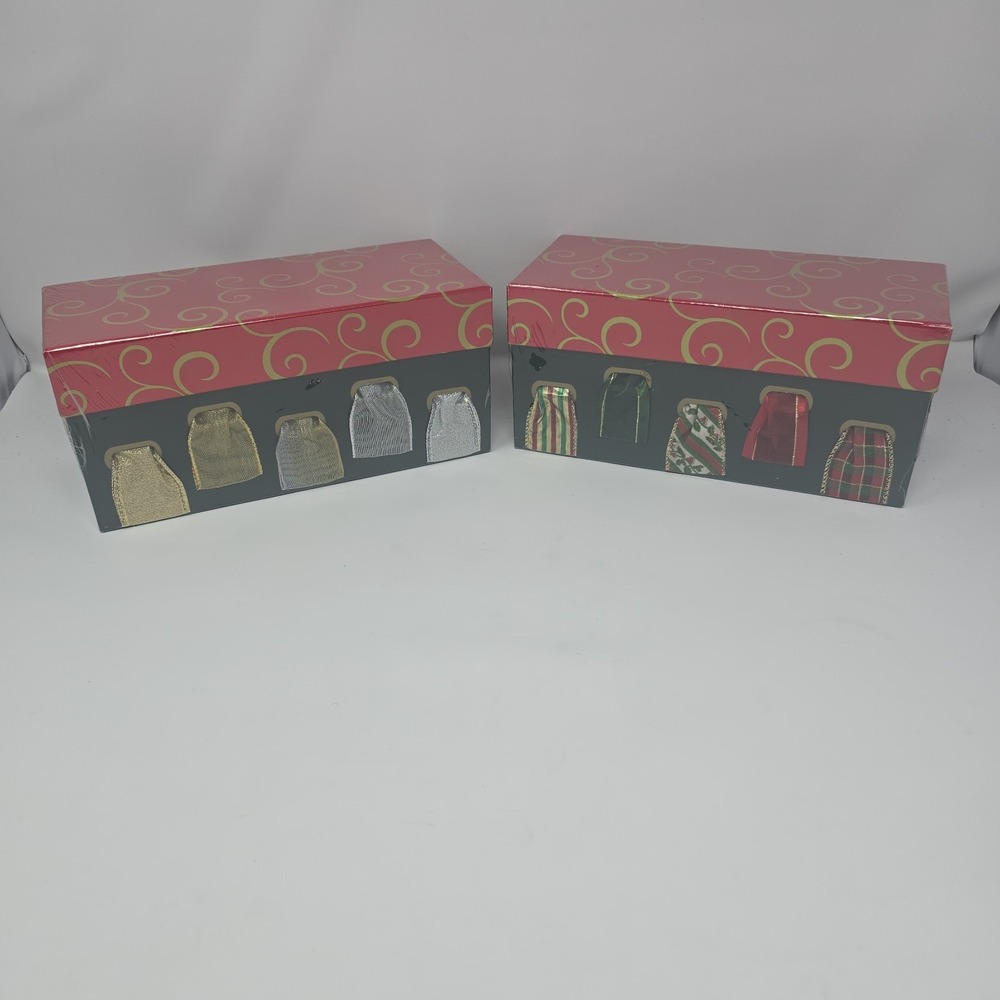 2 New Boxes Of Asorted Ribbons For Gift‎ Raping